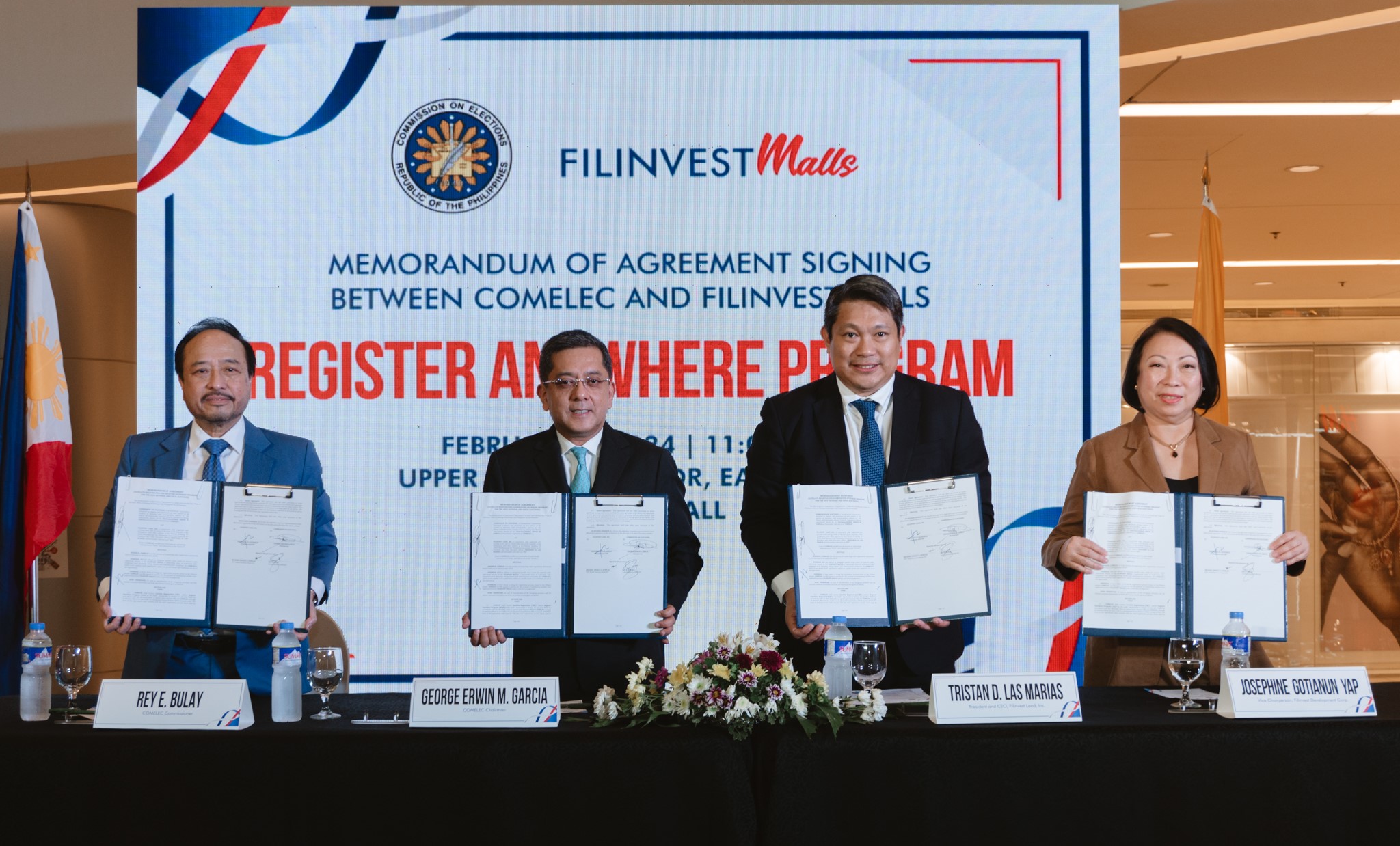 Filinvest Malls and COMELEC Launch Register Anywhere Program